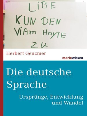 cover image of Die deutsche Sprache